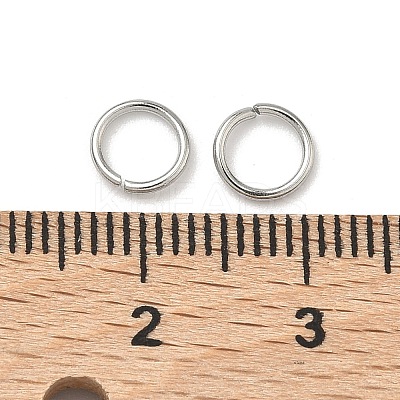 Tarnish Resistant 304 Stainless Steel Open Jump Rings X-STAS-Q186-02-6x0.8mm-1
