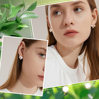 6 Pairs 2 Colors 304 Stainless Steel Stud Earring Settings STAS-UN0031-70-1