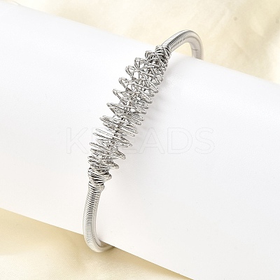 304 Stainless Steel Open Cuff Bangles BJEW-M113-03P-1