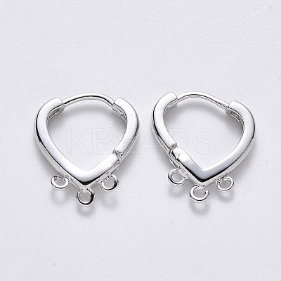 Brass Huggie Hoop Earring Findings X-KK-T049-16P-NF-1