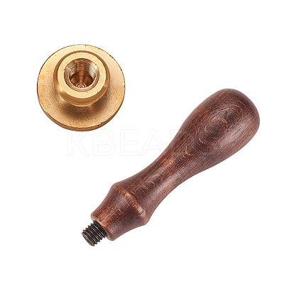 DIY Letter Scrapbook Brass Wax Seal Stamps and Wood Handle Sets AJEW-PH0010-J-1
