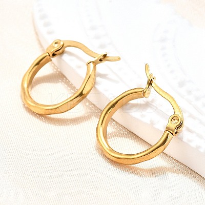 304 Stainless Steel Hoop Earrings X-EJEW-D195-G-1