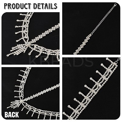 Rhinestone Mesh Headpiece Cap AJEW-WH20017-82S-1