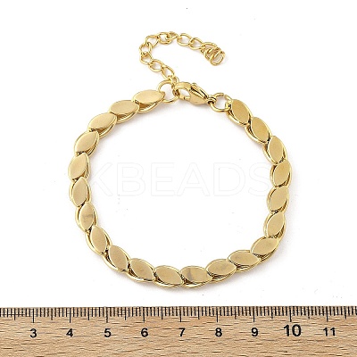 304 Stainless Steel Oval Link Chain Bracelets for Women BJEW-F488-18G-1
