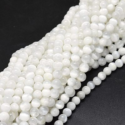 Natural Selenite Beads Strands G-O201A-02A-1