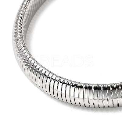Non-Tarnish 304 Stainless Steel Flat Snake Chain Necklaces for Women NJEW-U049-01P-01-1