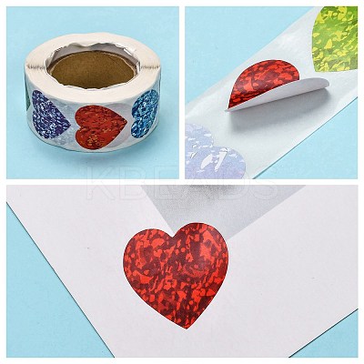 Heart Shaped Stickers Roll LS-DIY-K027-A16-1
