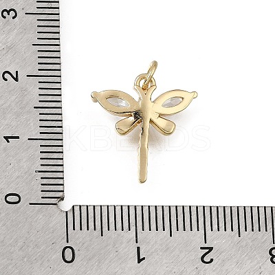 Brass Micro Pave Clear Cubic Zirconia Pendants CU-L001-09G-03-1