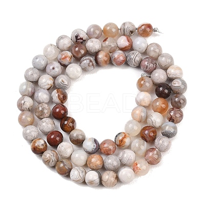 Natural Mexican Agate Beads Strands G-G345-B01-6mm-1