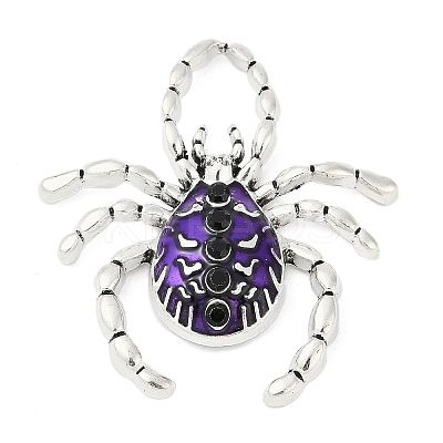 Alloy Rhinestone Enamel Pendants PALLOY-R151-67AS-02-1