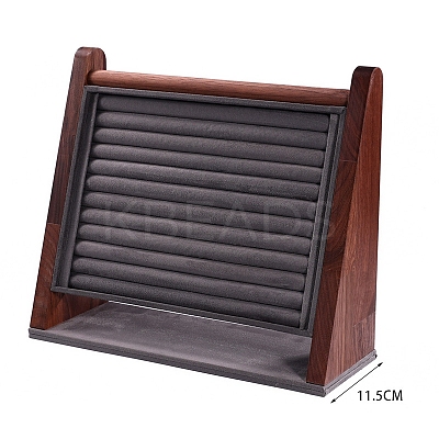 Walnut Wood Ring Display Stand PW-WG4FC6C-01-1