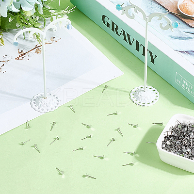 900Pcs 304 Stainless Steel Stud Earring Findings STAS-SC0010-28-1