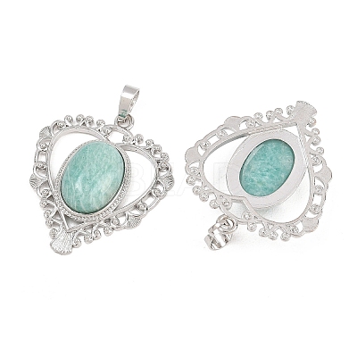 Natural Amazonite Pendants G-A315-04C-P-1