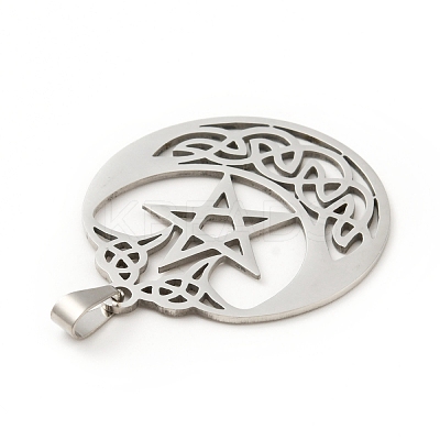 Non-Tarnish 201 Stainless Steel Pendants STAS-D190-16P-1