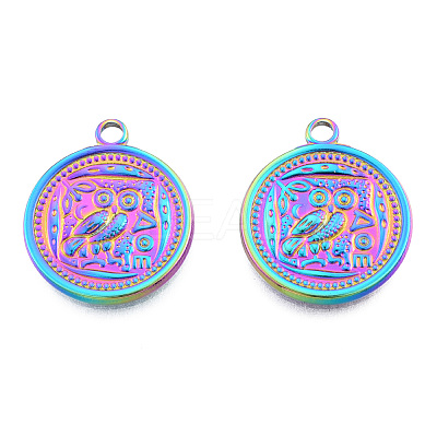 Ion Plating(IP) 201 Stainless Steel Pendants STAS-N098-264M-1