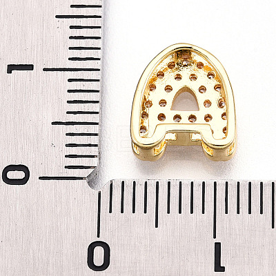 Brass Micro Pave Cubic Zirconia Charms KK-N254-217G-A-1
