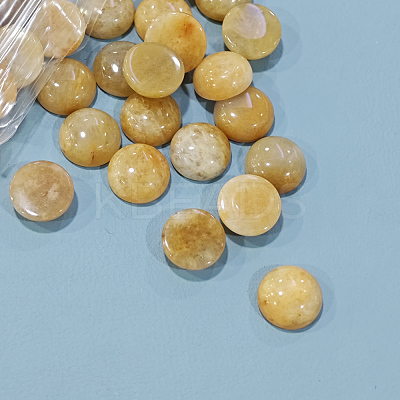 Natural Topaz Jade Cabochons X-G-P393-R35-12mm-1