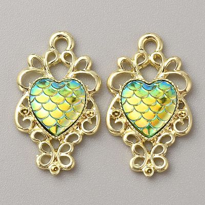 Alloy Pendant Rhinestone Settings PALLOY-WH0105-08E-1