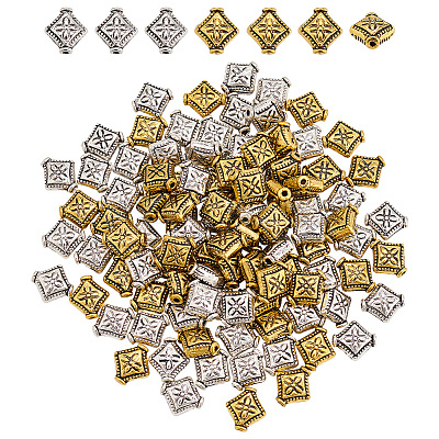 100Pcs 2 Colors Tibetan Style Alloy Beads FIND-AR0004-81-1