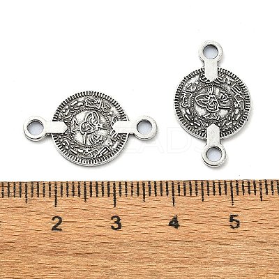 Tibetan Style Alloy Connector Charms TIBE-H142-07AS-1