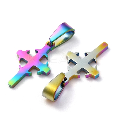 Ion Plating(IP) 304 Stainless Steel Pendants STAS-P253-06MC-1