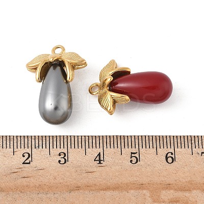 304 Stainless Steel Plastic Pendants STAS-Z153-04G-1