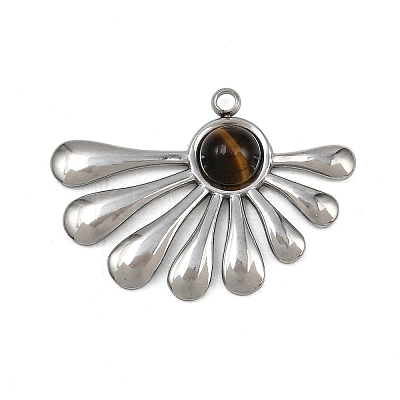 Natural Tiger Eye Pendants LS-STAS-G363-07P-1