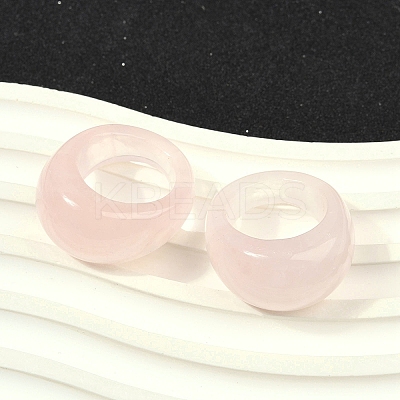 Natural Rose Quartz Finger Rings for Unisex RJEW-C128-01F-1