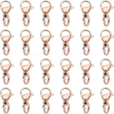 304 Stainless Steel Lobster Claw Clasps STAS-UN0010-90RG-1