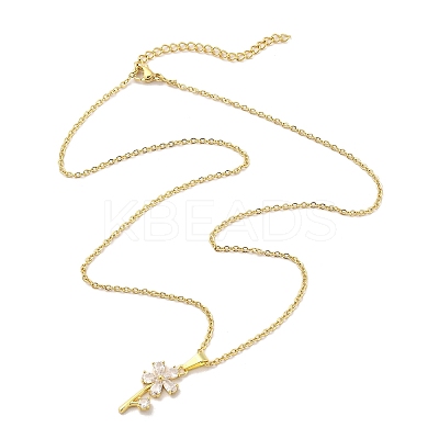 304 Stainless Steel Pendant Necklaces NJEW-U002-16G-01-1