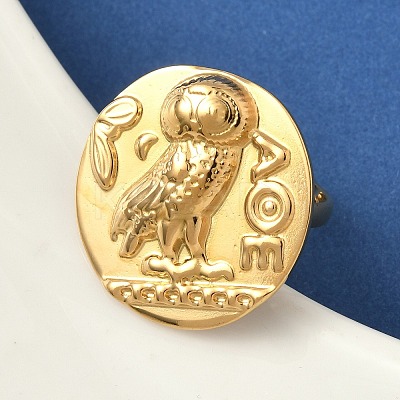 304 Stainless Steel Adjustable Finger Rings for Women RJEW-K298-01G-1