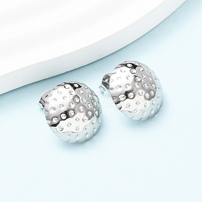 304 Stainless Steel Stud Earrings EJEW-I323-01P-06-1