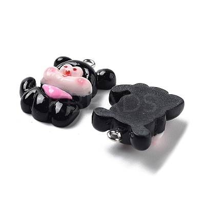 Opaque Resin Puppy Pendants LS-RESI-R444-02C-1
