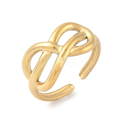 304 Stainless Steel Open Cuff Rings for Women RJEW-U060-01G-G-1