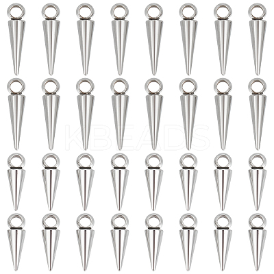 40Pcs 2 Style Stainless Steel Pendants STAS-UN0052-79-1