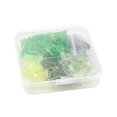 800Pcs 5 Colors Transparent Acrylic Charms TACR-FS0001-56-1