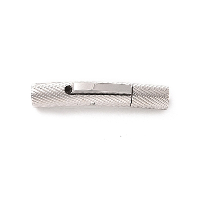 Tarnish Resistant Column 304 Stainless Steel Bayonet Necklace Clasps STAS-O035-3mm-03-1