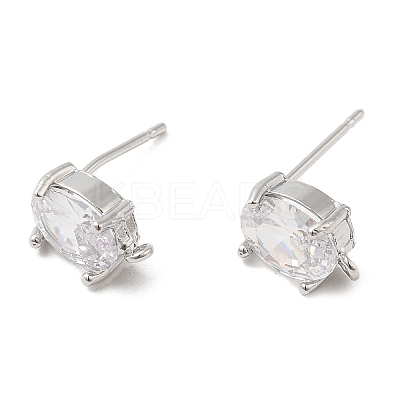 Brass Stud Earring Findings KK-F860-81P-1