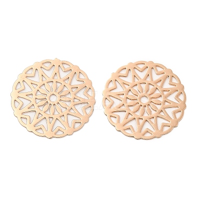 Long-Lasting Plated Brass Filigree Joiners KK-K336-13KCG-1