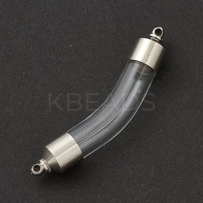 Transparent Glass Vial Pendant Normal Link Connectors GLAA-D004-01P-01-1