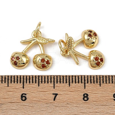 Brass Micro Pave Cubic Zirconia Pendants KK-I358-061G-B-1