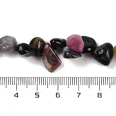 Natural Multicolor Tourmaline Nuggets Beads Strands G-B125-A12-01-1