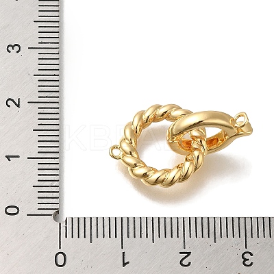 Brass Fold Over Clasps KK-H480-20G-1