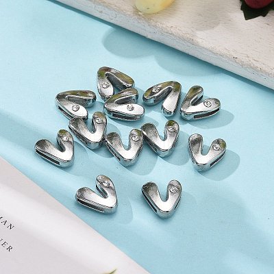 Letter Slider Beads for Watch Band Bracelet Making LS-ALRI-O012-V-NR-1