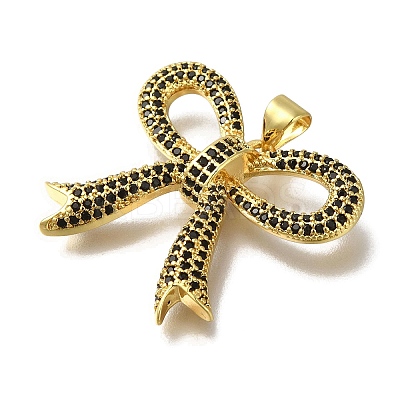 Rack Plating Brass Micro Pave Cubic Zirconia Charms KK-G500-14C-G-1