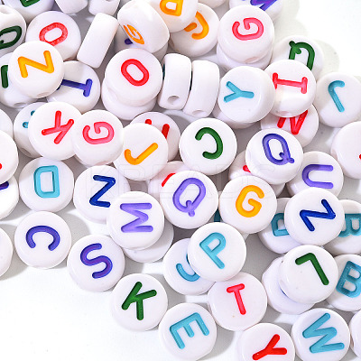 Opaque White Acrylic Beads SACR-YW0001-23F-1