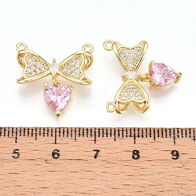 Brass Micro Pave Cubic Zirconia Pendants KK-N254-223G-1