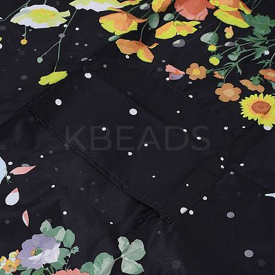 Flower Pattern Polyester Sleeveless Apron AJEW-WH20020-210B-1