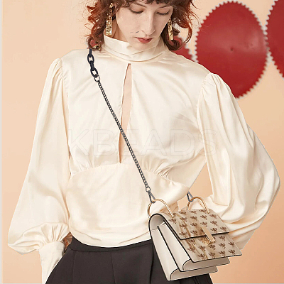 Acrylic & Iron Chain Bag Straps FIND-WH0111-378B-1