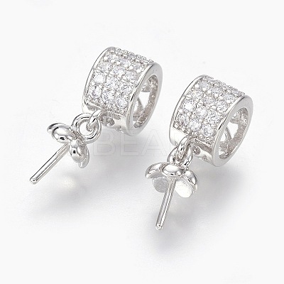 Brass Micro Pave Cubic Zirconia Peg Bails Pendants KK-L165-17P-1